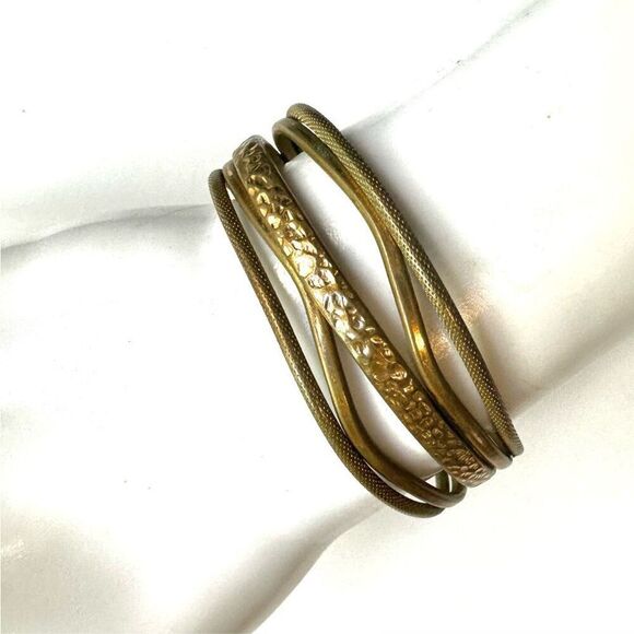 Sergio Lub brass open cuff bracelet - Picture 1 of 10